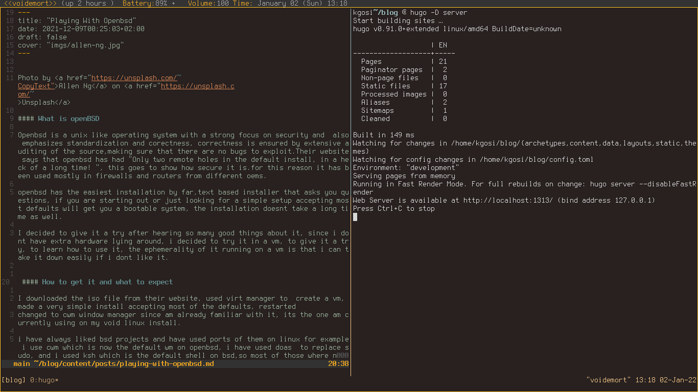 vim and tmux